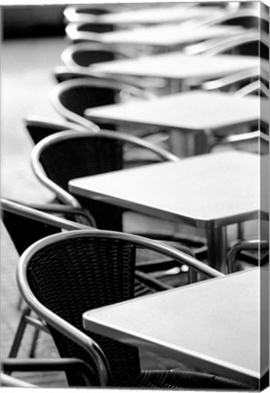 Framed Cafe Tables, Palma, Mallorca, Spain Print