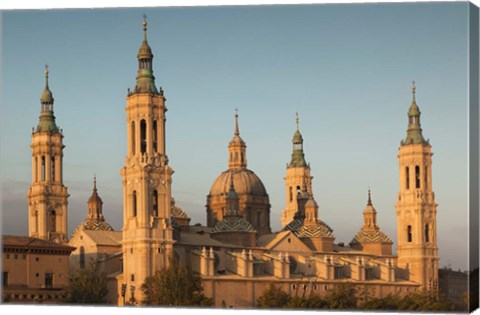 Framed Basilica de Nuestra Senora de Pilar, Zaragoza, Spain Print