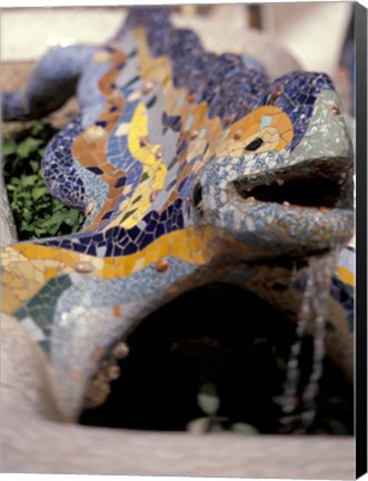 Framed Sights of Parc Guell, Barcelona, Spain Print