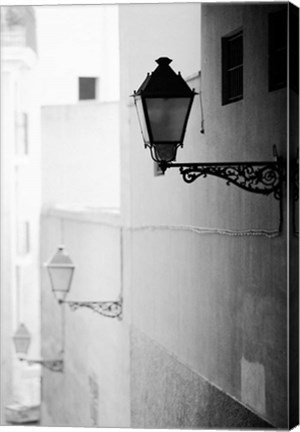 Framed Streelights, Palma, Mallorca, Spain Print