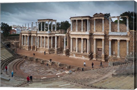 Framed Spain, Extremadura, Badajoz, Merida, Roman Theater Print