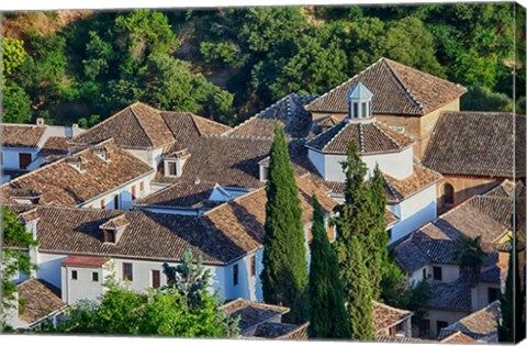 Framed Rooftops of the Albayzin district, Granada, Spain Print