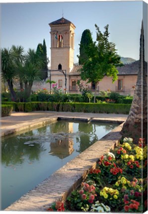 Framed Generalife Gardens in the Alhambra grounds, Granada, Spain Print