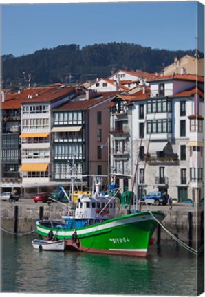 Framed Spain, Basque Country, Vizcaya, Lekeitio Harbor Print