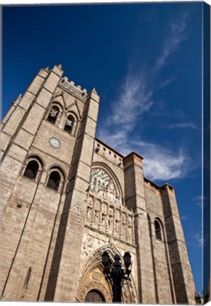 Framed Spain, Castilla y Leon Region, Avila Avila Cathedral detail Print