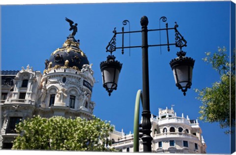 Framed Spain, Madrid Metropolis building on Grand Via Print