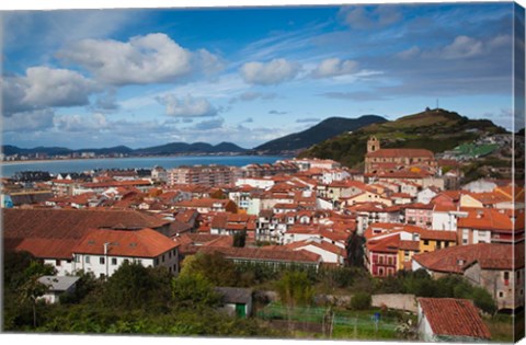 Framed View of Old Town, Laredo, Spain Print