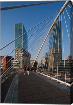 Framed Zubizuri Bridge, Bilbao, Spain Print