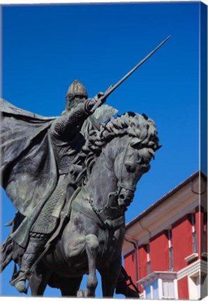 Framed El Cid Statue, Burgos, Spain Print