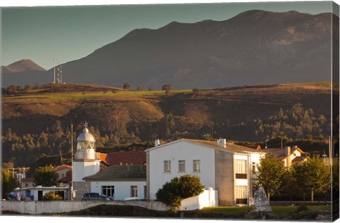 Framed Llanes Lighthouse, Llanes, Spain Print