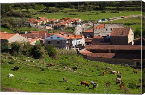 Framed Medieval Town Buildings, Santillana del Mar, Spain Print