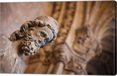 Framed Patriarch Zacarias Statue, Leon, Spain Print