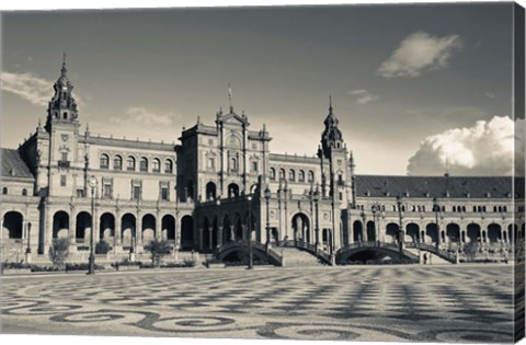 Framed Plaza Espana, Seville, Spain Print