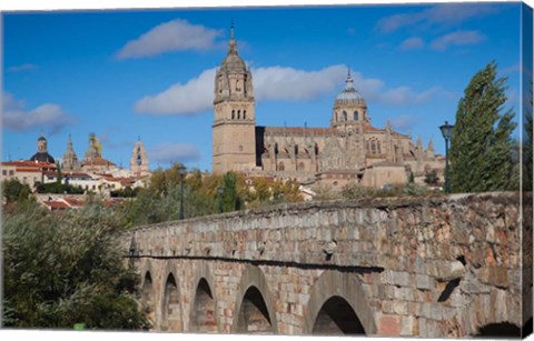 Framed Puente Romano, Salamanca, Spain Print