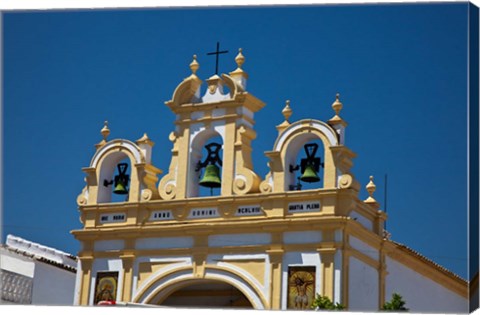 Framed Spain, Andalusia, Zahara Bell tower of the San Juan de Letran Chapel Print