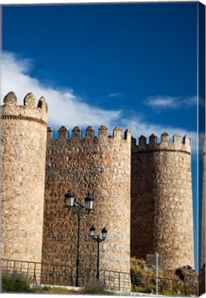 Framed Spain, Castilla y Leon Region, Avila Scenic Medieval City Walls Print