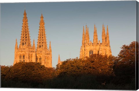Framed Spain, Castilla y Leon, Burgos Cathedral, Dawn Print