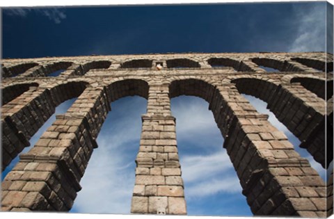 Framed Spain, Castilla y Leon, Segovia, Roman Aqueduct Print