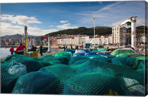 Framed Spain, Castro-Urdiales, View of Town and Harbor Print