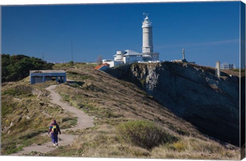 Framed Spain, Santander, Cabo Mayor Lighthouse Print