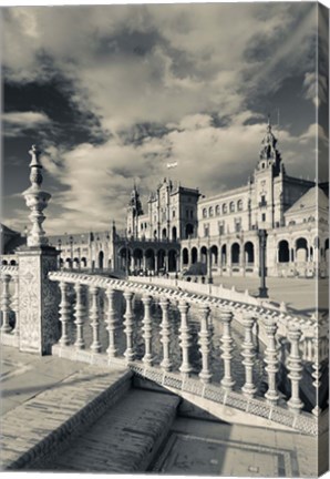 Framed Spain, Seville, buildings of the Plaza Espana Print