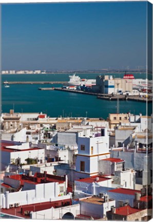 Framed View From Torre de Poniente, Cadiz, Spain Print