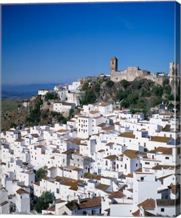 Framed White Village of Casares, Andalusia, Spain Print