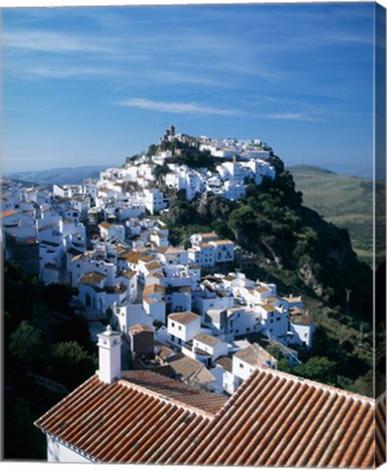 Framed White Village of Casares, Andalusia, Spain Print