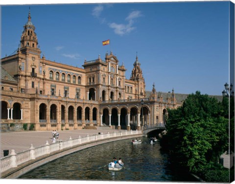 Framed Plaza De Espana, Seville, Andalusia, Spain Print