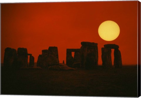 Framed Monoliths of Stonehenge near Salisbury, England Print