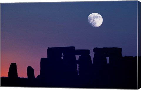 Framed England, Salisbury Plain, Stonehenge Moon Print