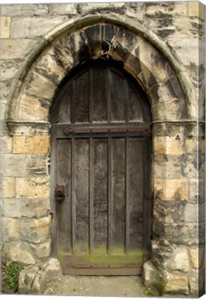 Framed Medieval City Wall Door, York, Yorkshire, England Print