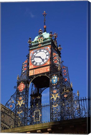 Framed Eastgate Clock, Chester, Cheshire, England Print