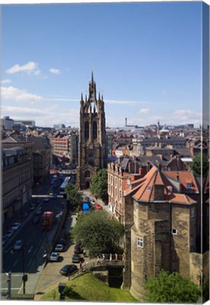 Framed Black Gate and St Nicholas Cathedral, Newcastle on Tyne, Tyne and Wear, England Print