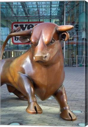 Framed Bull in Bull Ring, Birmingham, England Print