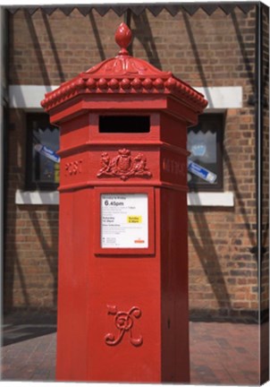 Framed GR Post Box, Gloucester, Gloucestershire, England Print