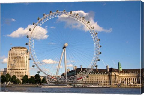 Framed London Eye, Amusement Park, London, England Print