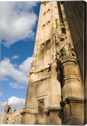 Framed Royal Lion Detail, Westminster, London, England Print