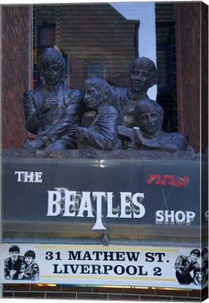 Framed Beatles Shop, Mathew Street, Liverpool, England Print