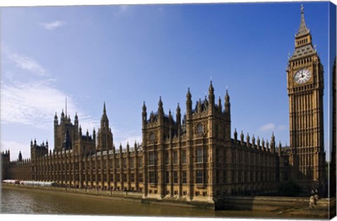 Framed UK, London, Big Ben and Houses of Parliament Print