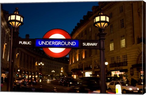 Framed England, London Subway, Tube Entrance Print