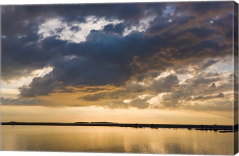 Framed Evening light at West Kirby, Wirral, England Print