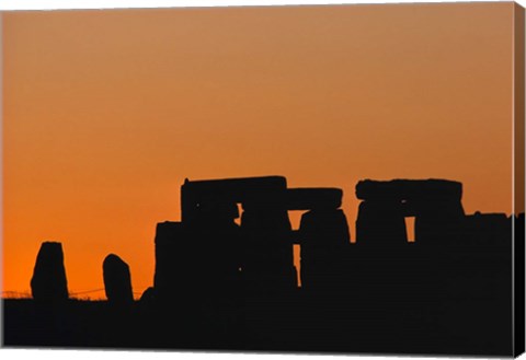 Framed England, Salisbury Plain, Stonehenge Sunset Print