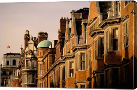 Framed Buildings of Upper Grosvenor Street, Mayfair, London, England Print