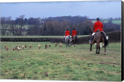 Framed Quorn Fox Hunt, Leicestershire, England Print