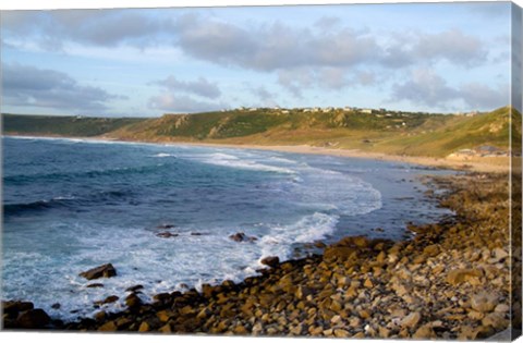 Framed Cliffs and Ocean, Lands End in Cornwall, England Print