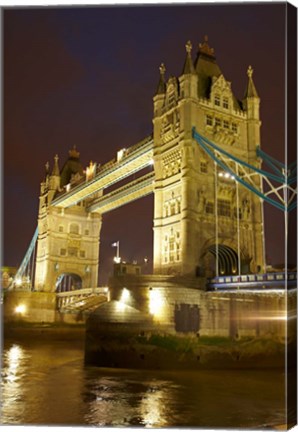 Framed Tower Bridge and River Thames at dusk, London, England, United Kingdom Print