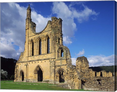 Framed Byland Abbey, North Yorkshire, England Print