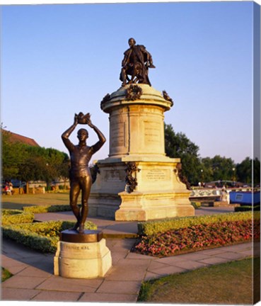 Framed Gower Memorial to Shakespeare, Stratford, Warwickshire, England Print