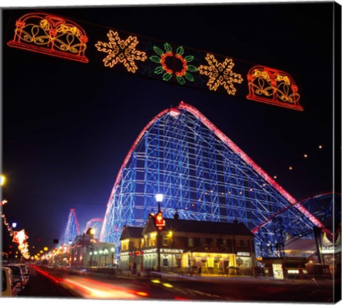 Framed Big One Roller Coaster, Blackpool, Lancashire, England Print